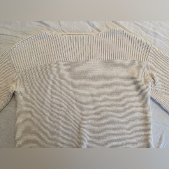LOFT Ivory Ribbed Knit Top - Picture 2 of 3